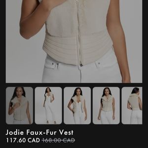Guess faux fur/faux leather vest Very similar to the cover photo vest. Sz XL